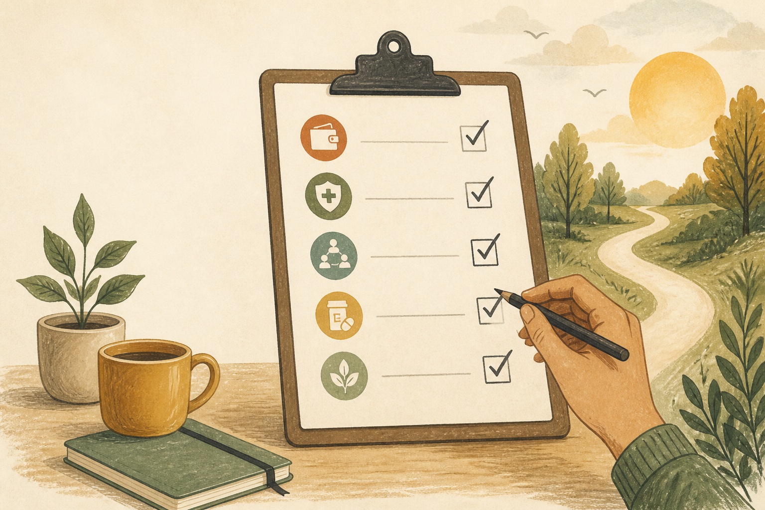 Editorial illustration for “Health-Benefit Costs Rose 6%. What Could Change at Open Enrollment?”